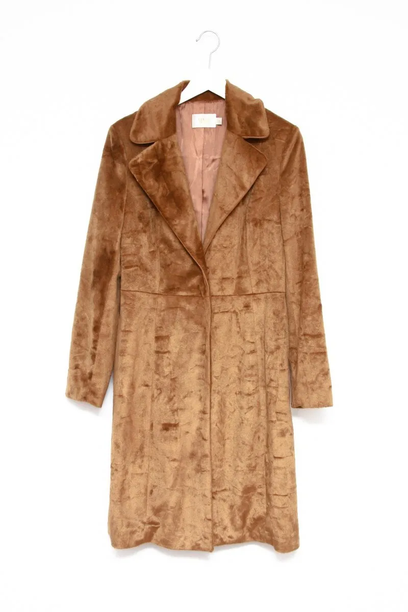 0575_MARGOT TENENBAUM STYLE TEDDY CAMEL COAT