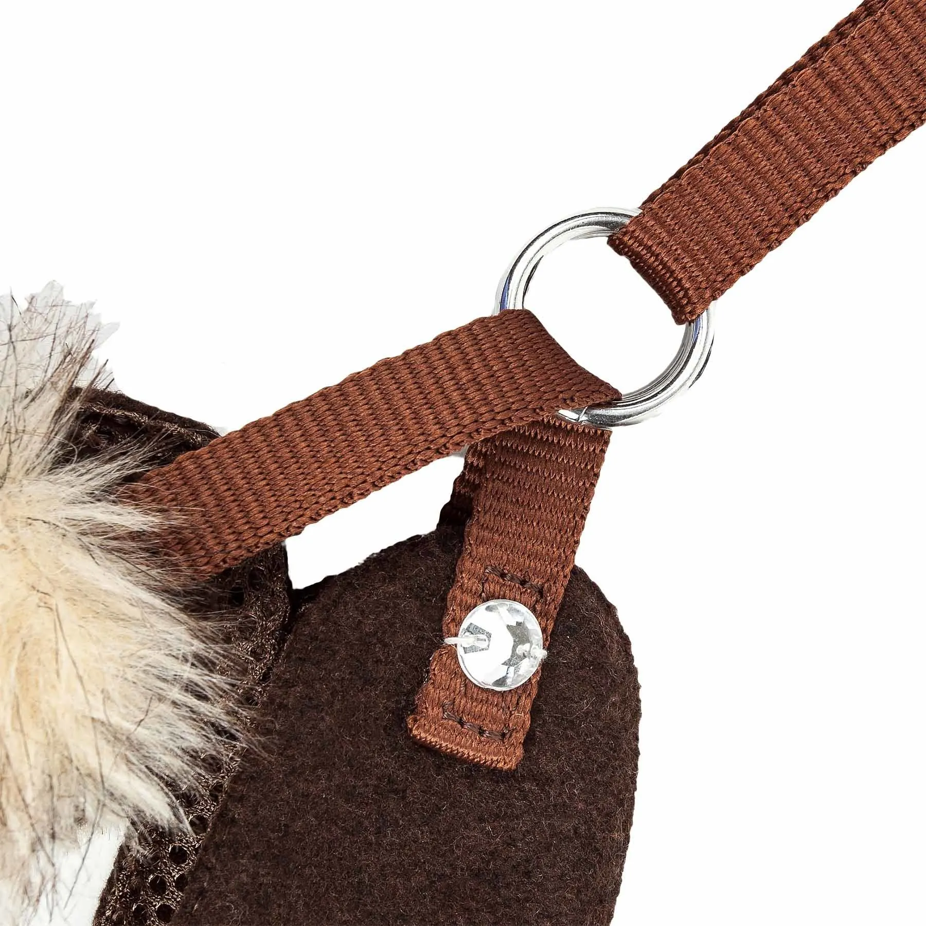 Adjustable Dog Harness with Removable Fur Collar Straps