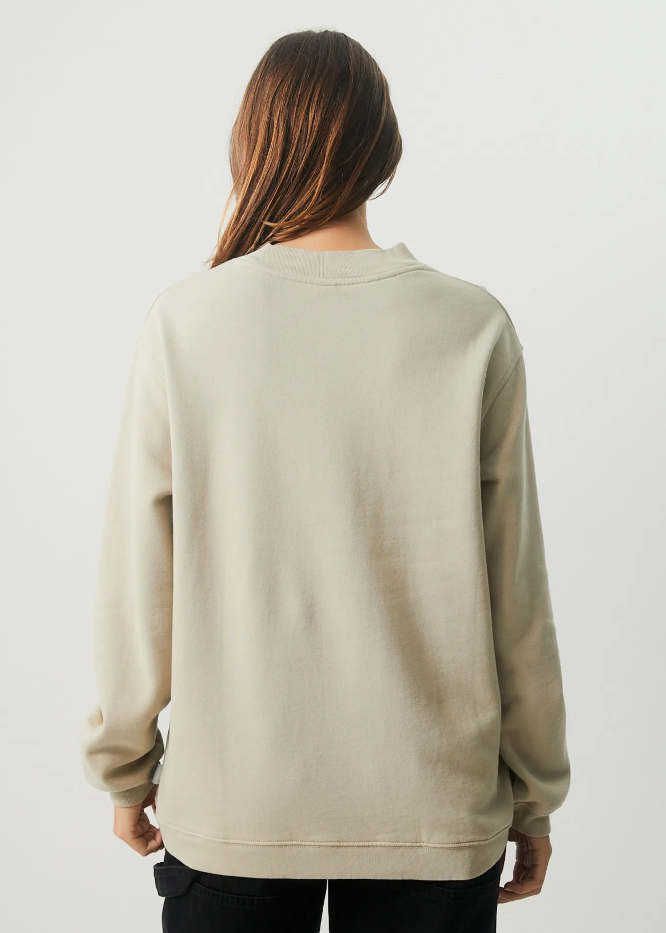 AFENDS Womens Luxury - Crew Neck Jumper - Cement