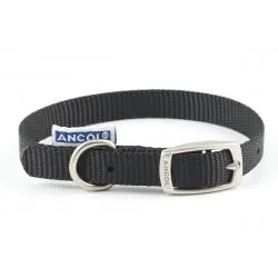 Ancol - Viva Nylon Buckle Collar - Black - Size 2 (26-31cm)