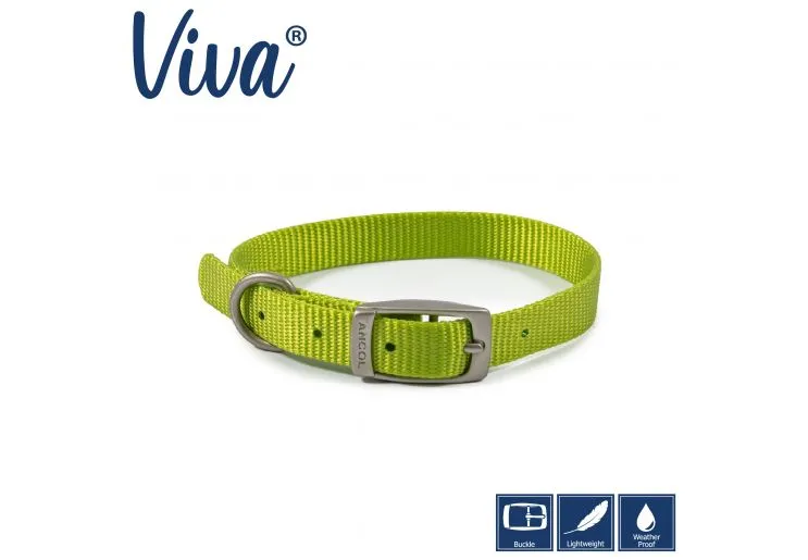 Ancol - Viva Nylon Buckle Collar - Blue - Size 3 (28-36cm)