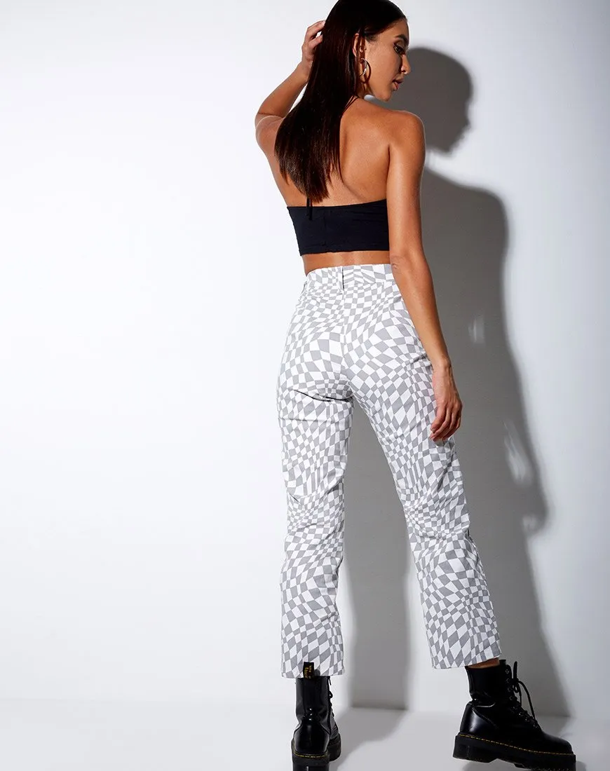 April Crop Top in Black 'Angel' in White