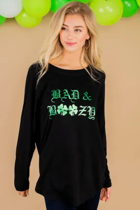 Bad & Boozy Black Graphic Tunic