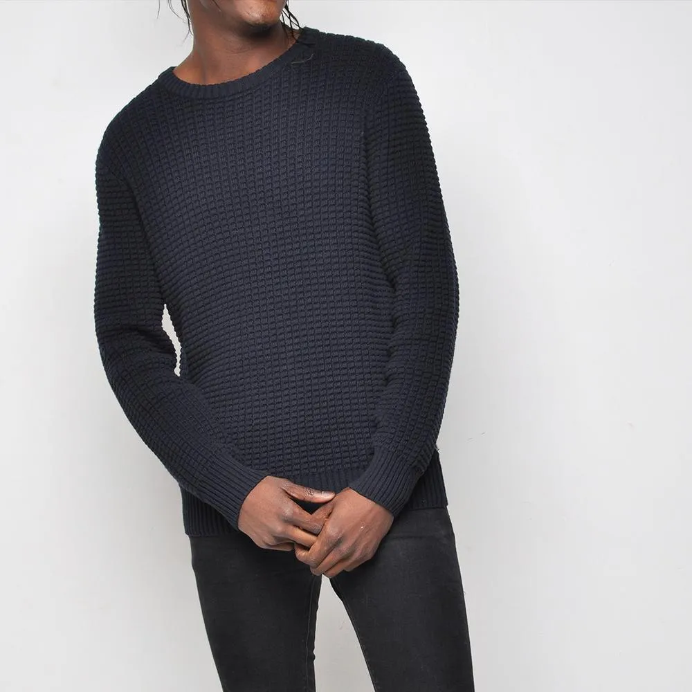 Bellfield - Black Knit - Mens Jumper - Black