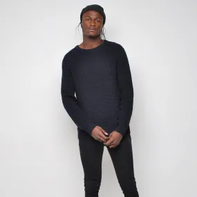 Bellfield - Black Knit - Mens Jumper - Black