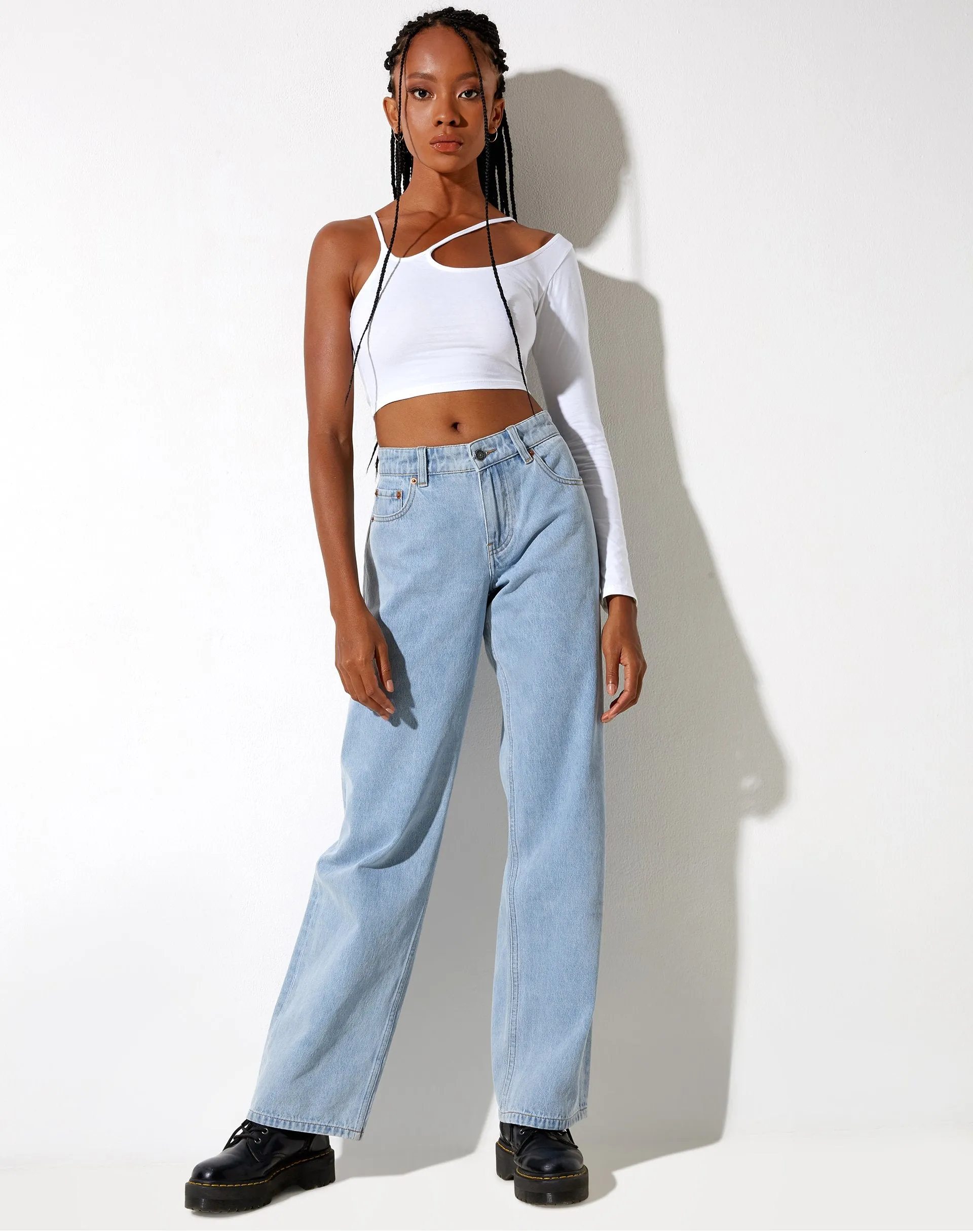 Biase Crop Top in White