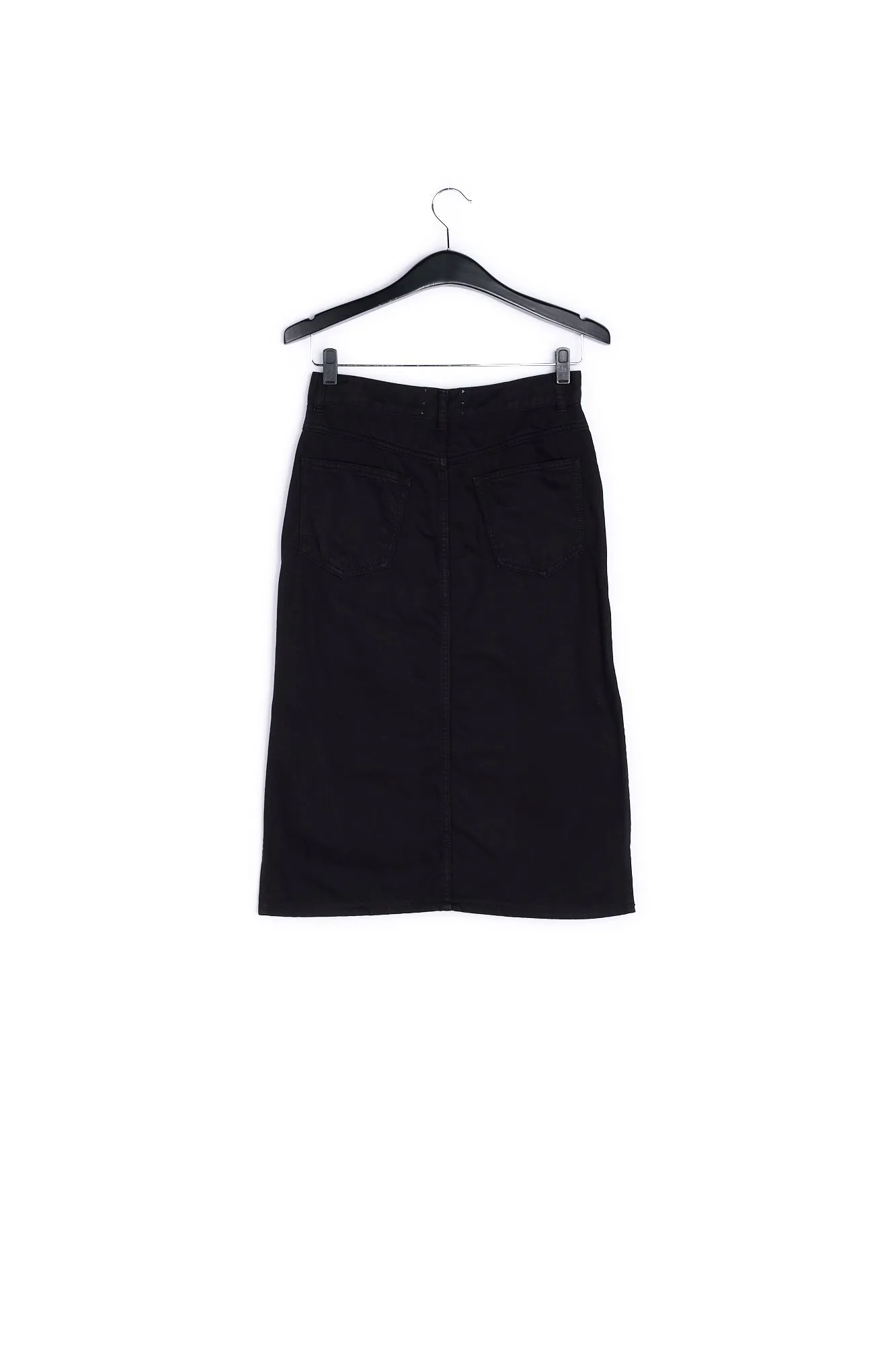 Black high-waisted pencil skirt