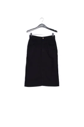 Black high-waisted pencil skirt