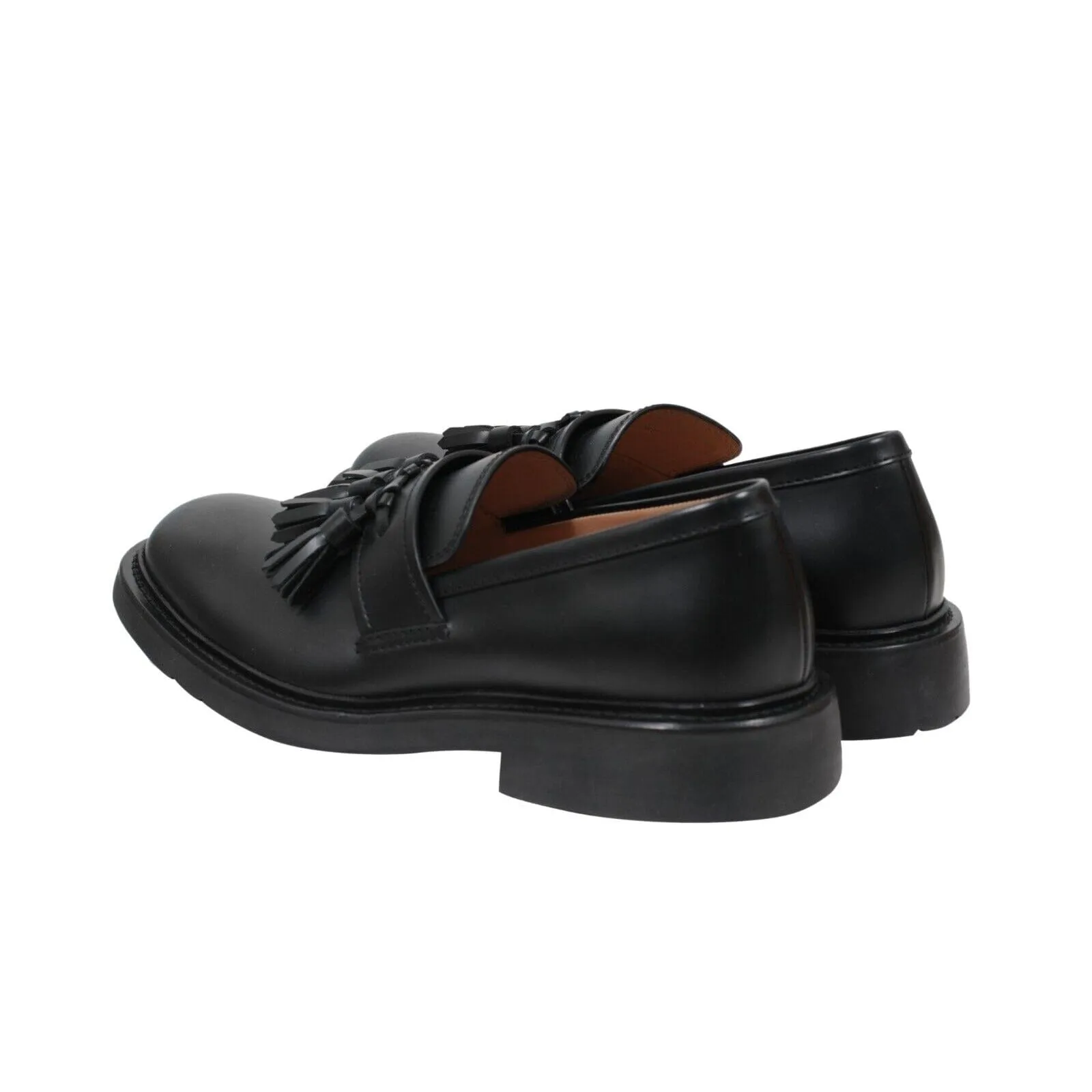 Black Leather BV Level Tokyo Tassel Loafers