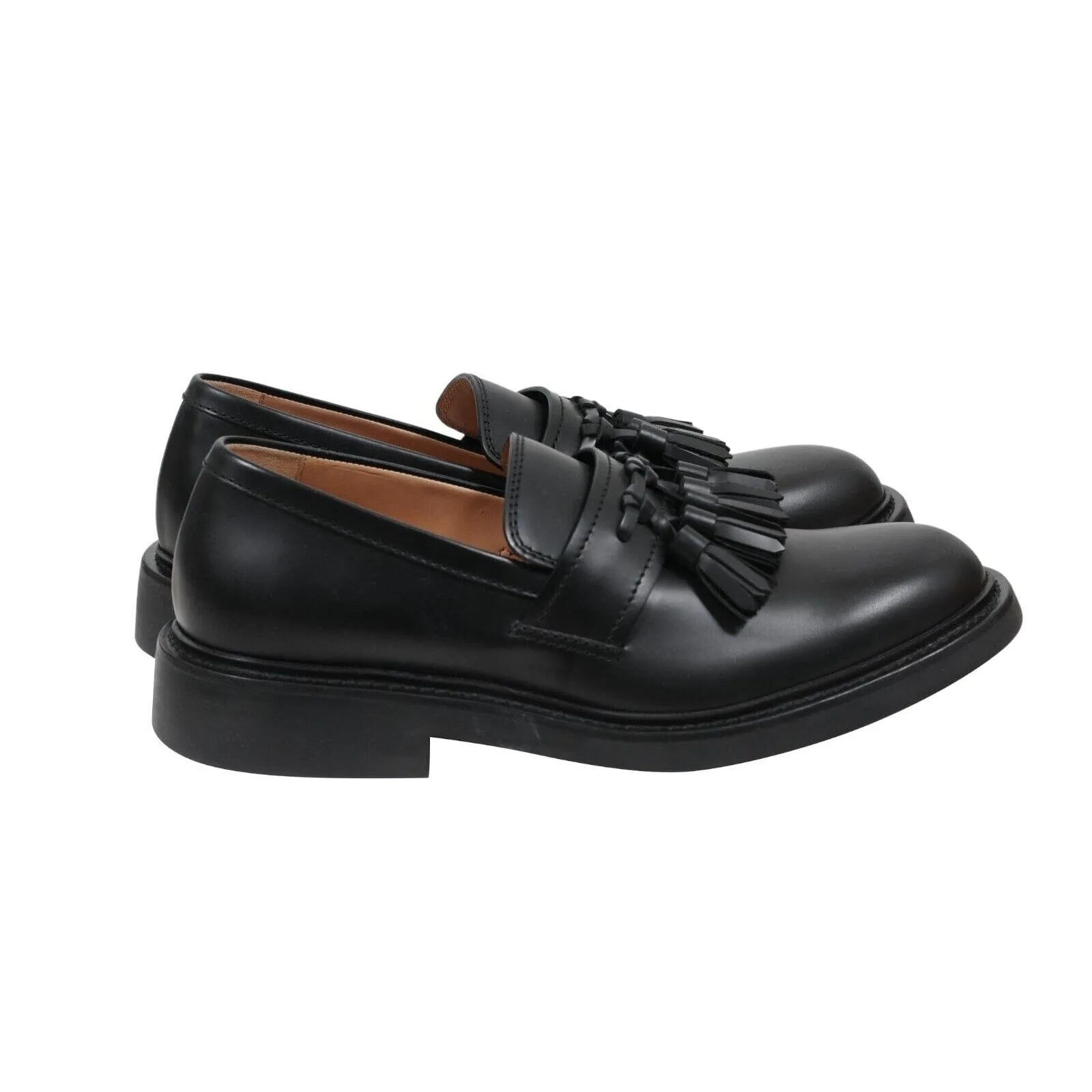 Black Leather BV Level Tokyo Tassel Loafers