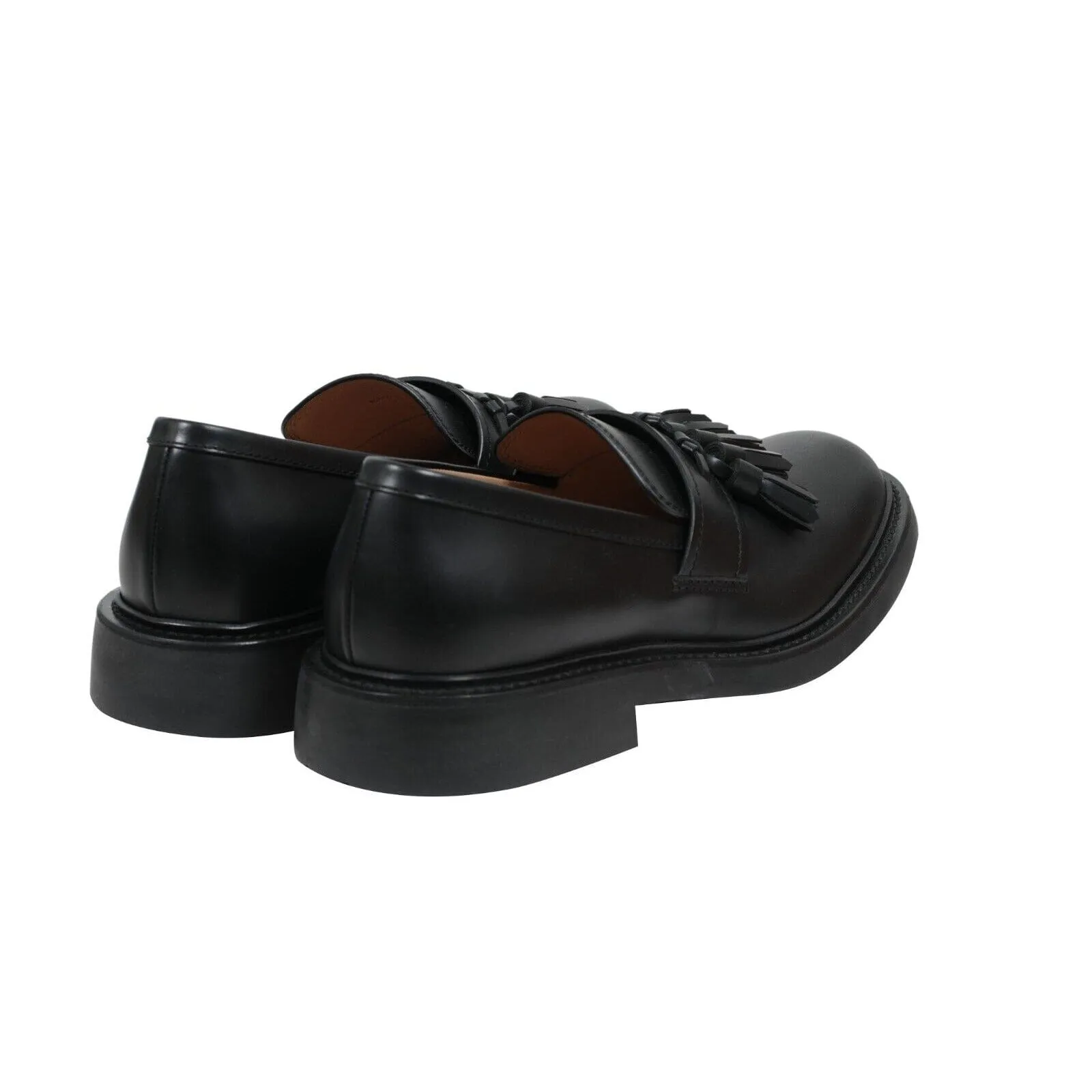 Black Leather BV Level Tokyo Tassel Loafers