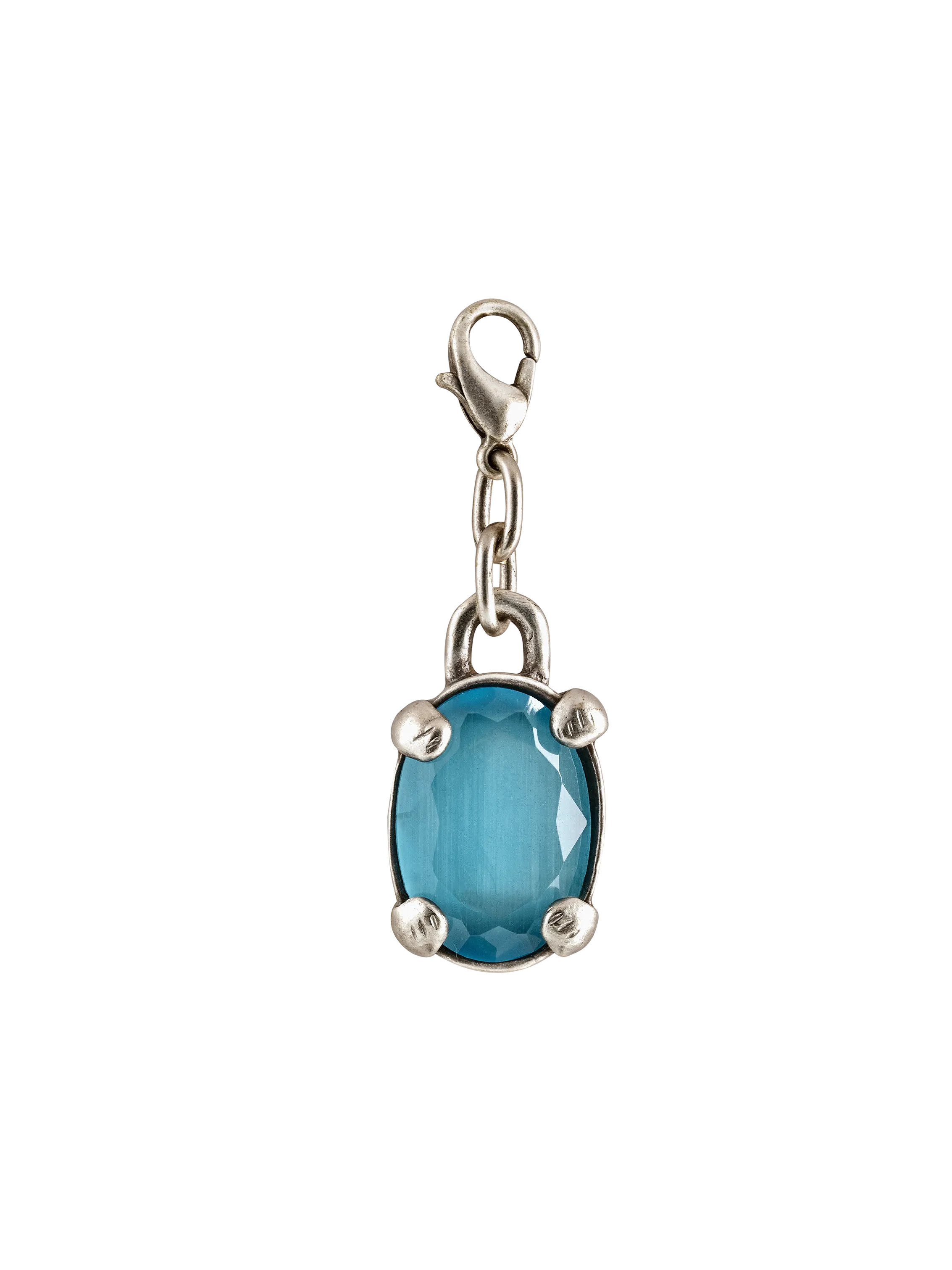 Blue Diamond Charm Silver