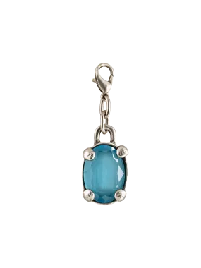 Blue Diamond Charm Silver