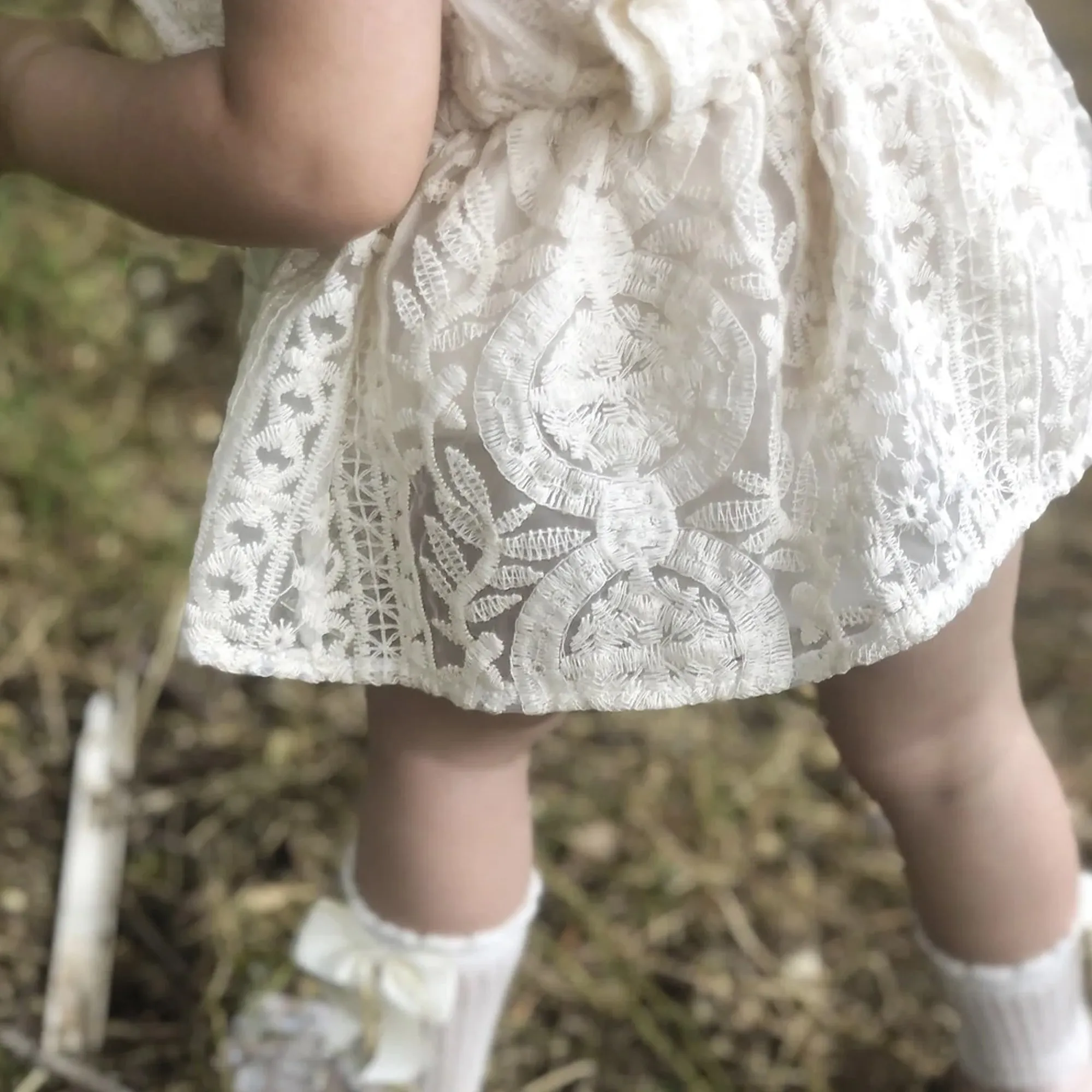 Boho Baby Girl Lace Dress Romper for First Birthday Cake Smash Outfit Girl