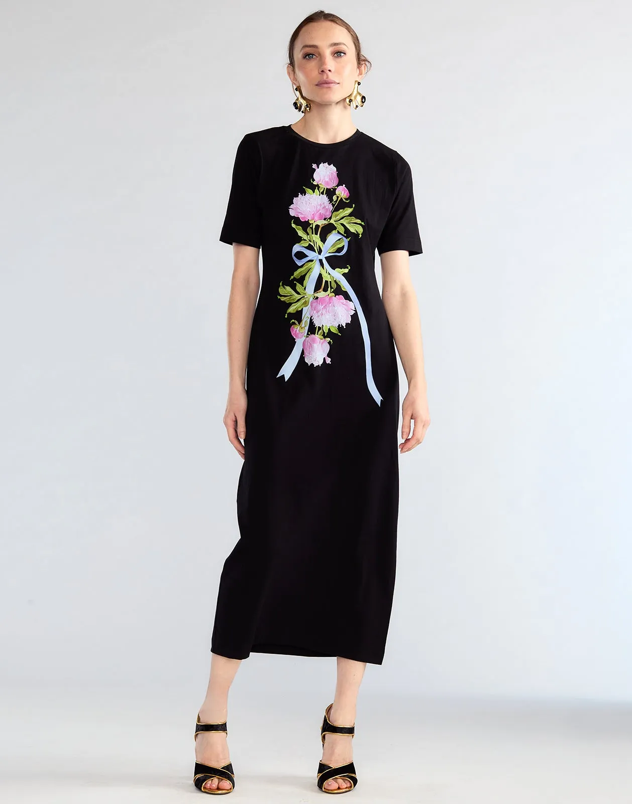 Bouquet Ribbon Tee Dress