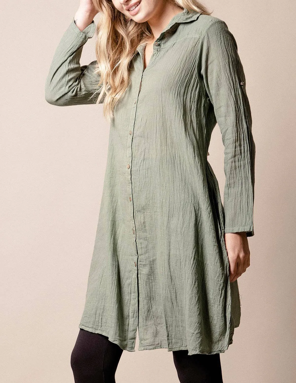 Brea Shirt Dress - Willow