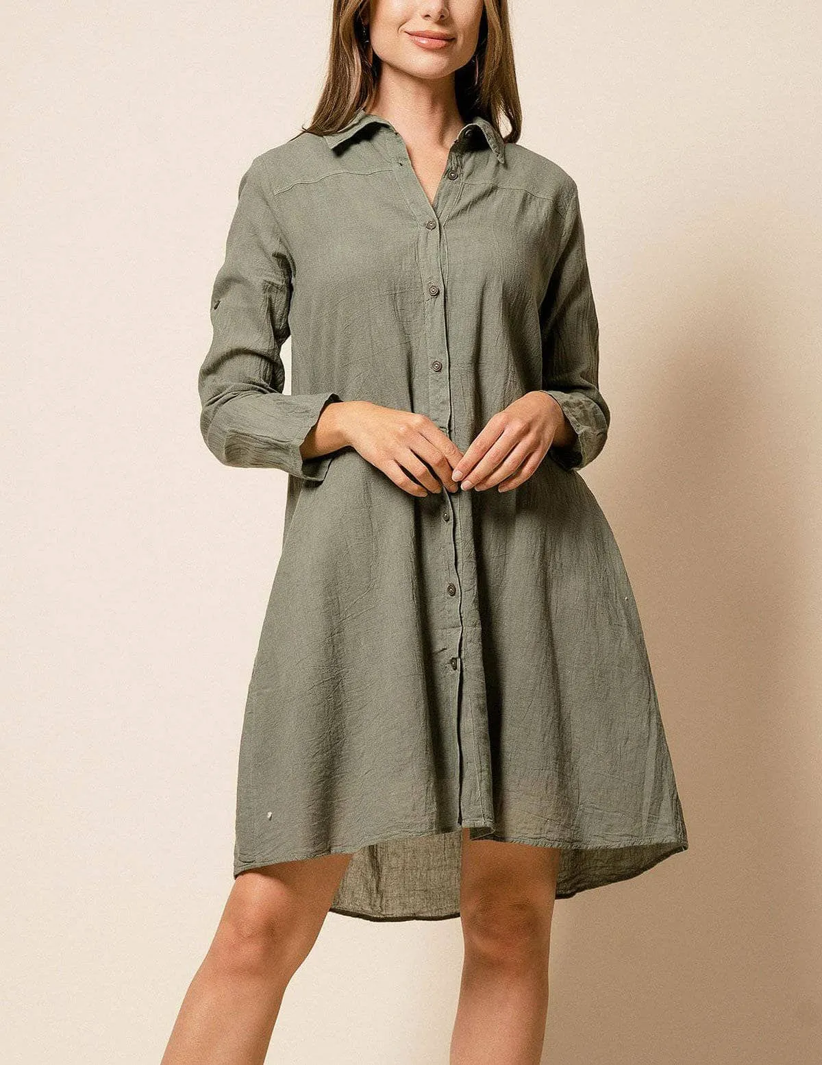 Brea Shirt Dress - Willow