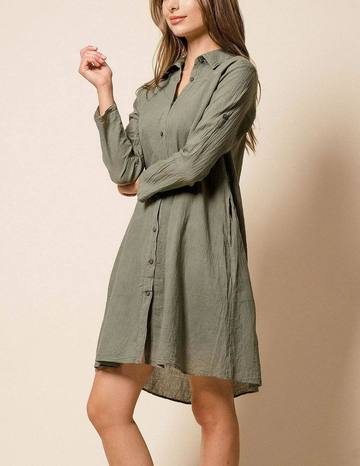 Brea Shirt Dress - Willow