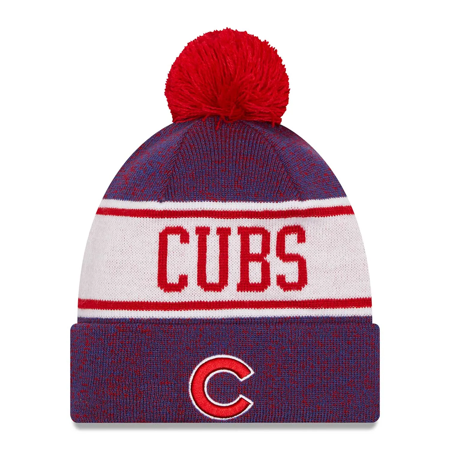 Chicago Cubs Banner Lined Knit Hat W/ Pom