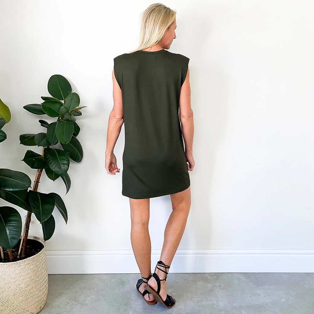 Classic T-Shirt Dress - Olive