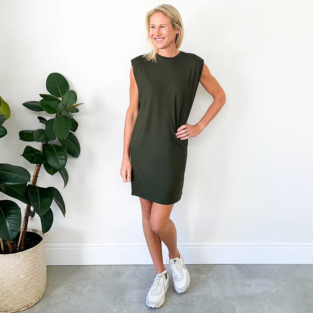 Classic T-Shirt Dress - Olive