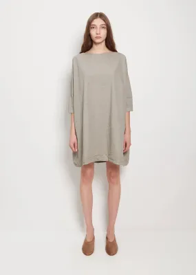 Cotton Canvas Boatneck Dress