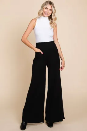 Culture Code Black High Waist Wide Leg Pants