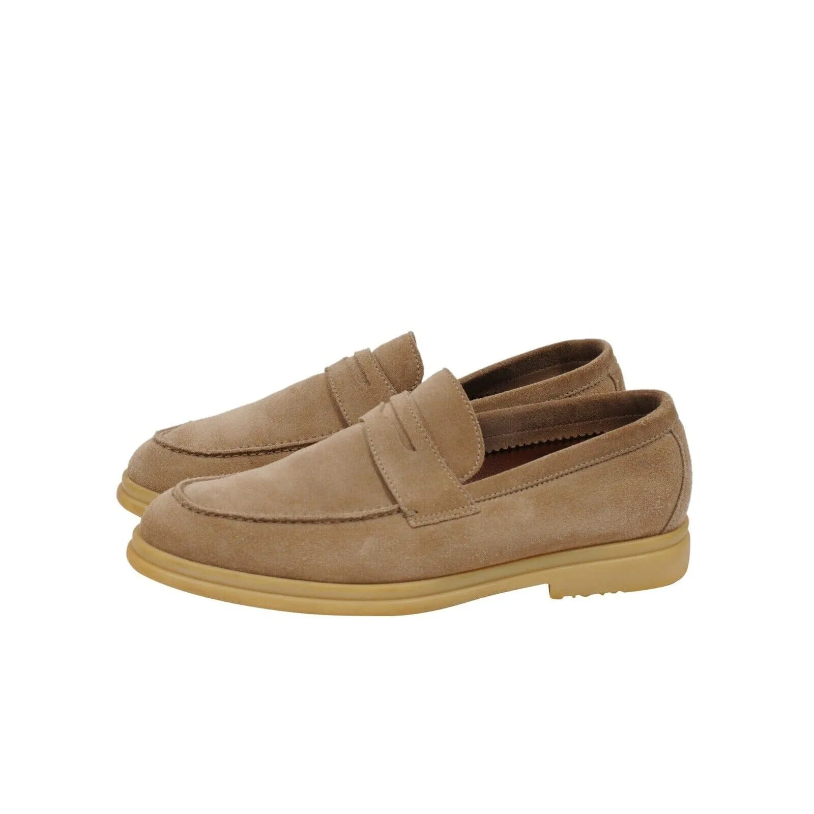 Daily Walk Tan Beige Suede Penny Loafers