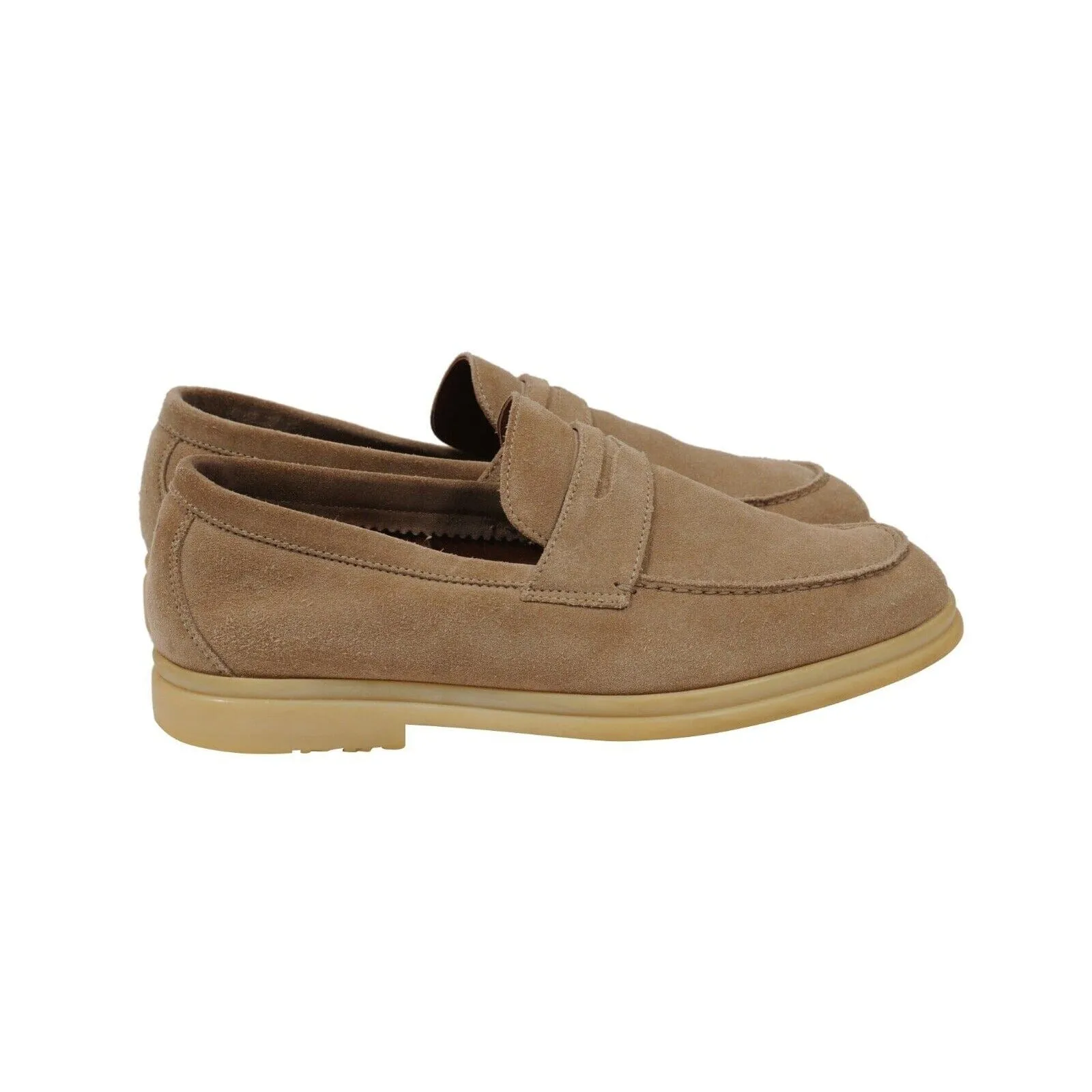 Daily Walk Tan Beige Suede Penny Loafers