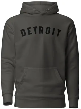 Detroit Classic Premium Pullover Unisex Hoodie - Vintage Black / Black