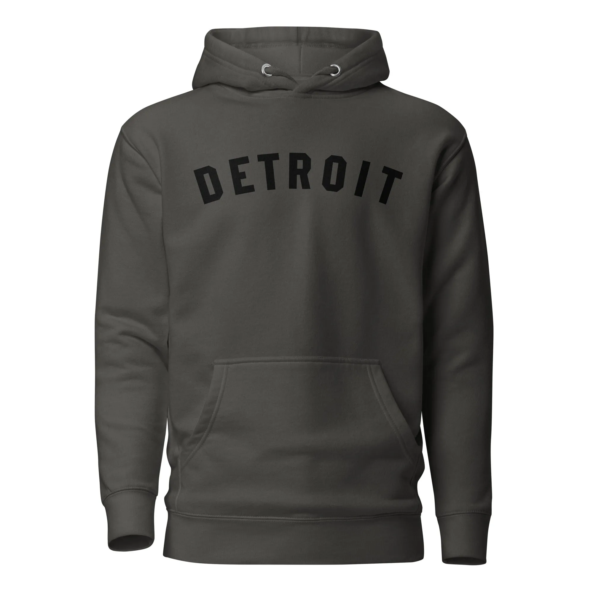 Detroit Classic Premium Pullover Unisex Hoodie - Vintage Black / Black