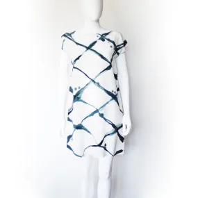 Diamond Pattern Silk Dress