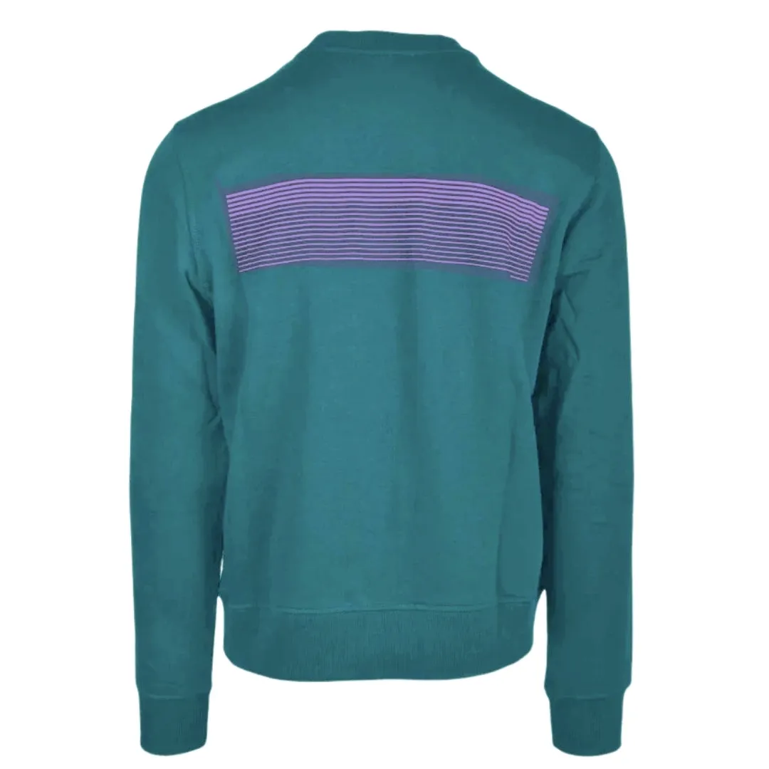 Diesel Striped Logo Blue Sweatshirt