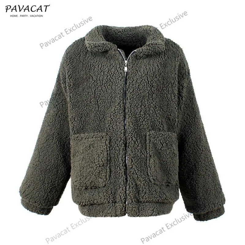 elveswallet Faux Lambswool Oversized Coat