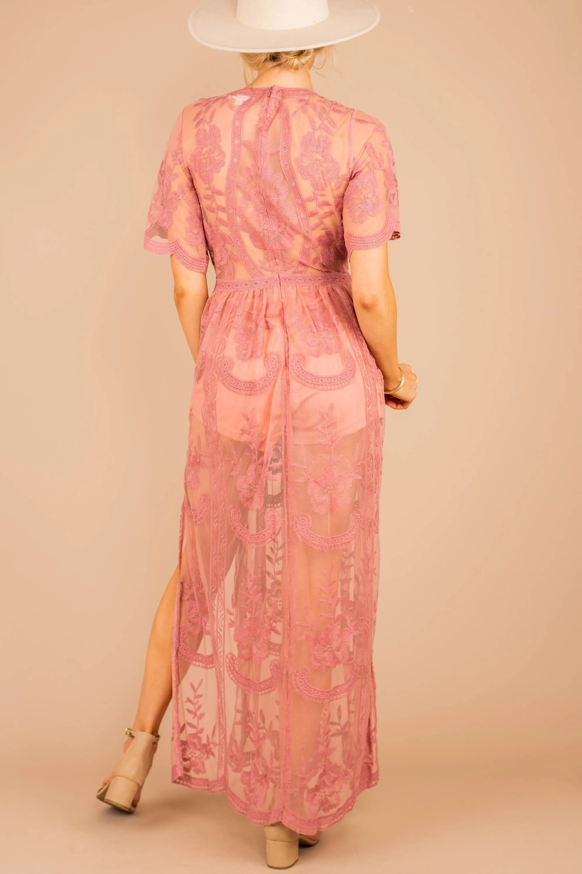 Face Of Flawless Rose Pink Maxi Romper