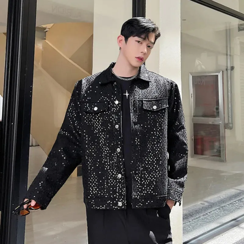 Fashion Korean Style Jacket Trend Men's Clothing Stylish Heavy Embroidery Piece Niche Design Casual Outerwear Autumn 9C2752