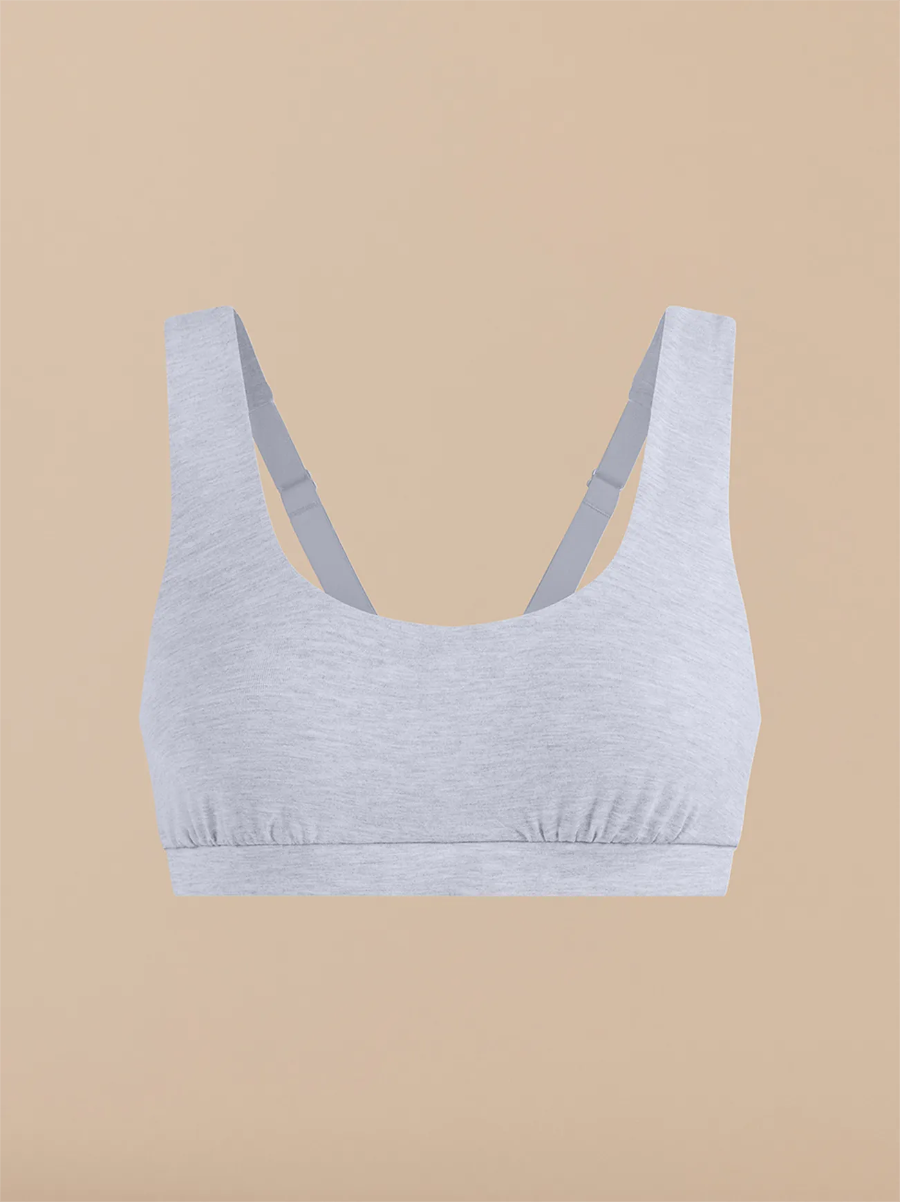 FeelFree Square Neck Bralette | Heather Grey/Heather Grey