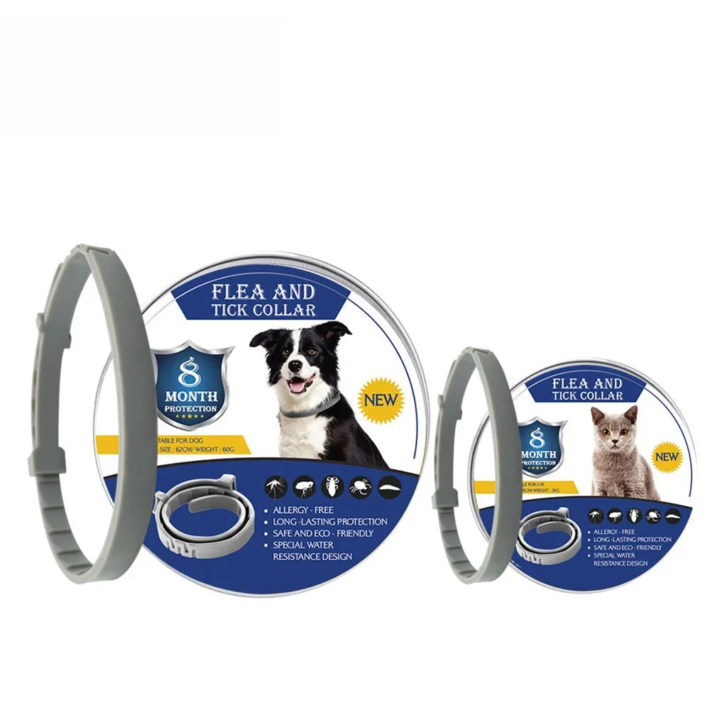 Flea And Tick Collar Dogs Cats Up To 8 Month Flea Tick Collar Anti-mosquito and insect repellent