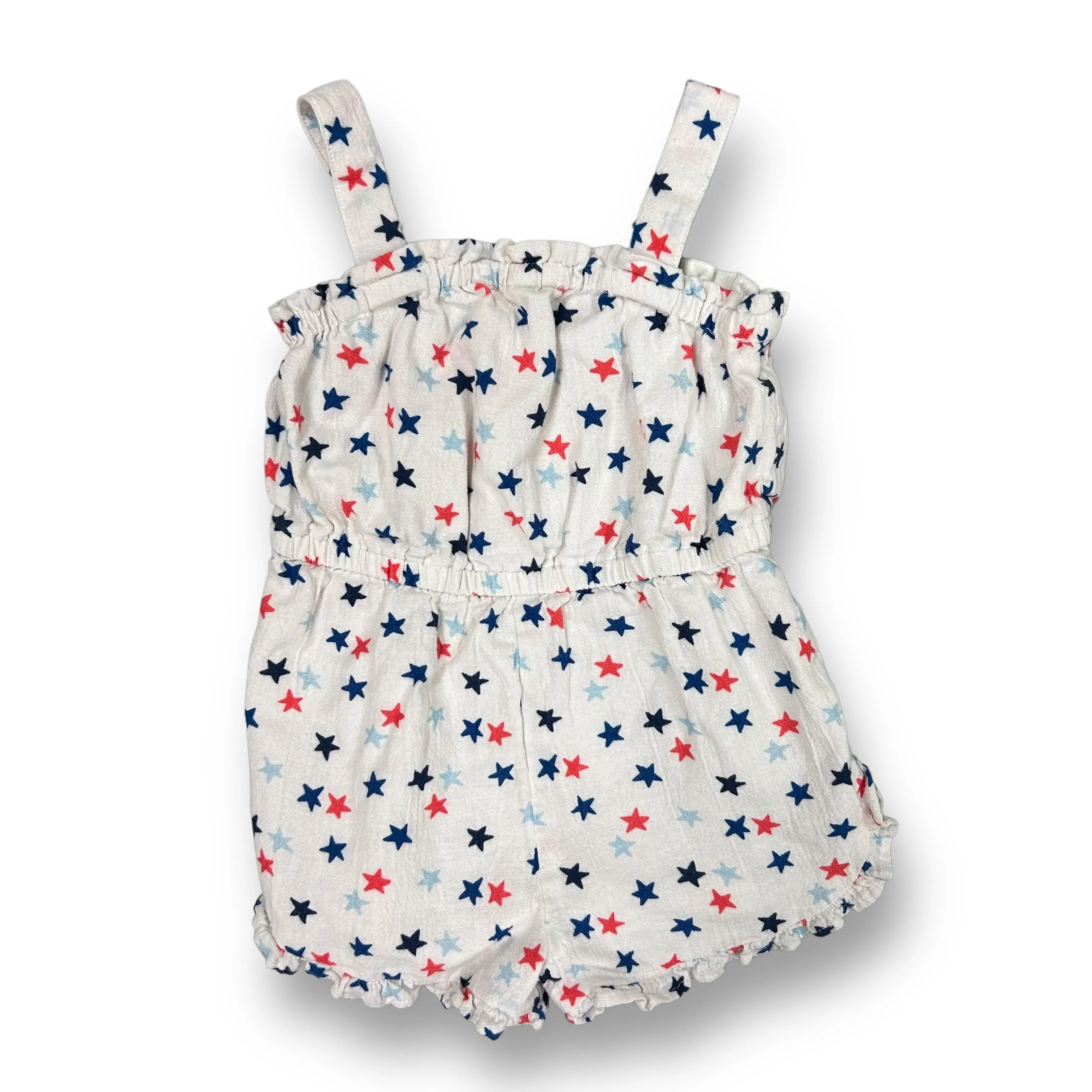 Girls Cat & Jack Size 4T Red White Blue Star Print Romper