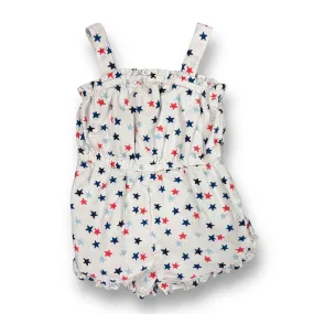 Girls Cat & Jack Size 4T Red White Blue Star Print Romper