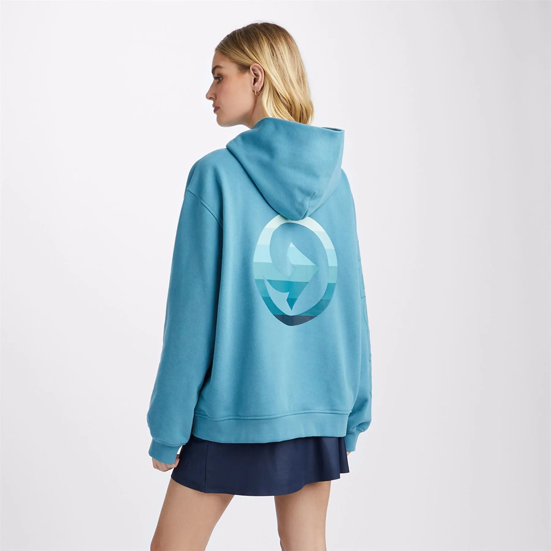 Gradient Quarter G Unisex Oversized French Terry Hoodie Monsoon - AW23