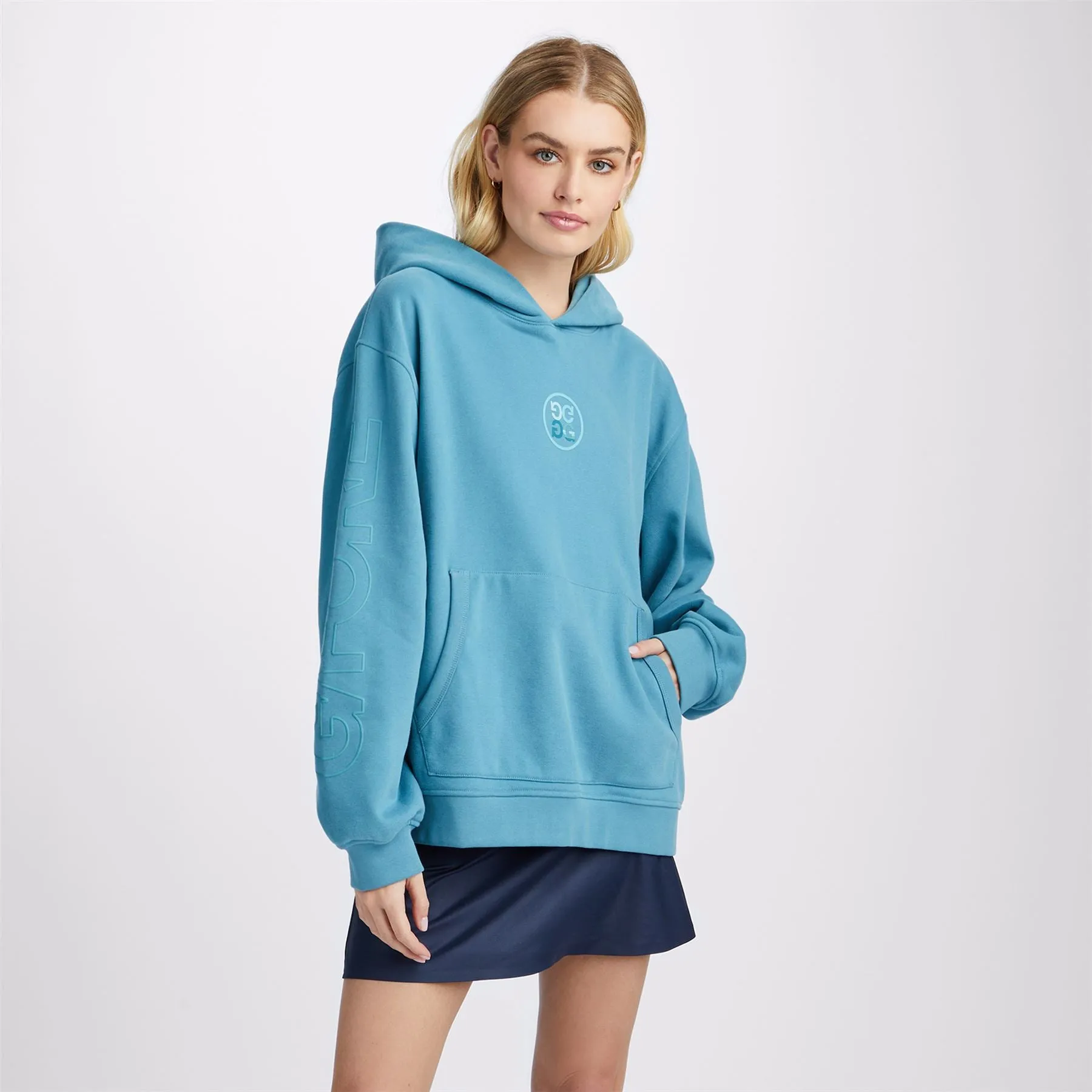 Gradient Quarter G Unisex Oversized French Terry Hoodie Monsoon - AW23