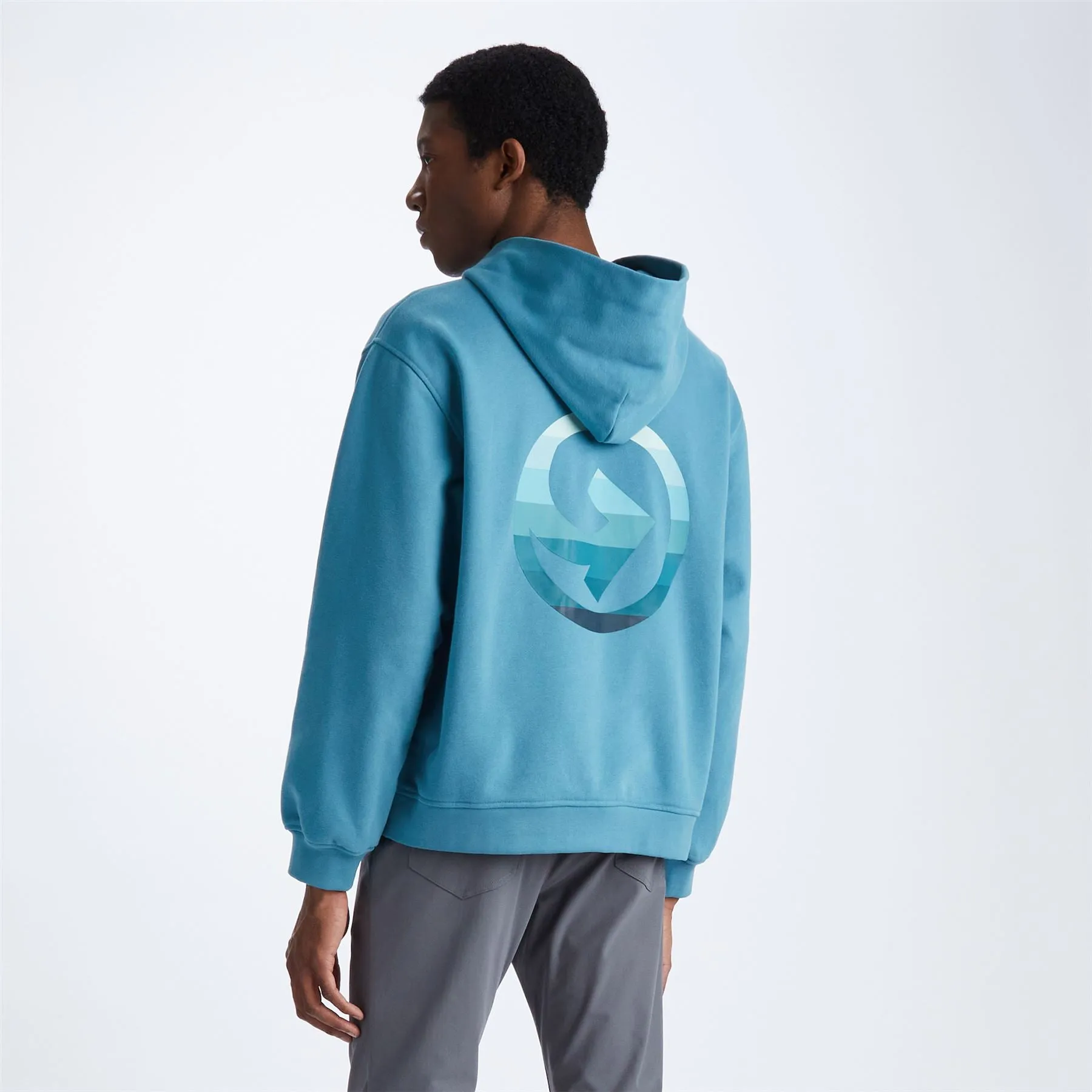 Gradient Quarter G Unisex Oversized French Terry Hoodie Monsoon - AW23