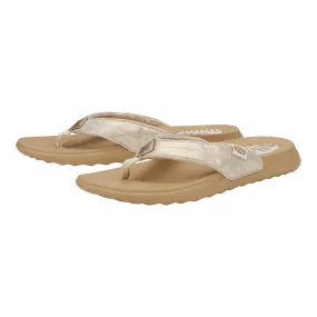 Hey Dude Women's Gold Christi Flip Flop