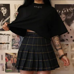 High waist plaid skirt KF2373