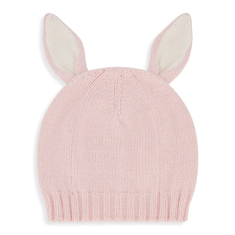 Knit Bunny Hat -- Rose