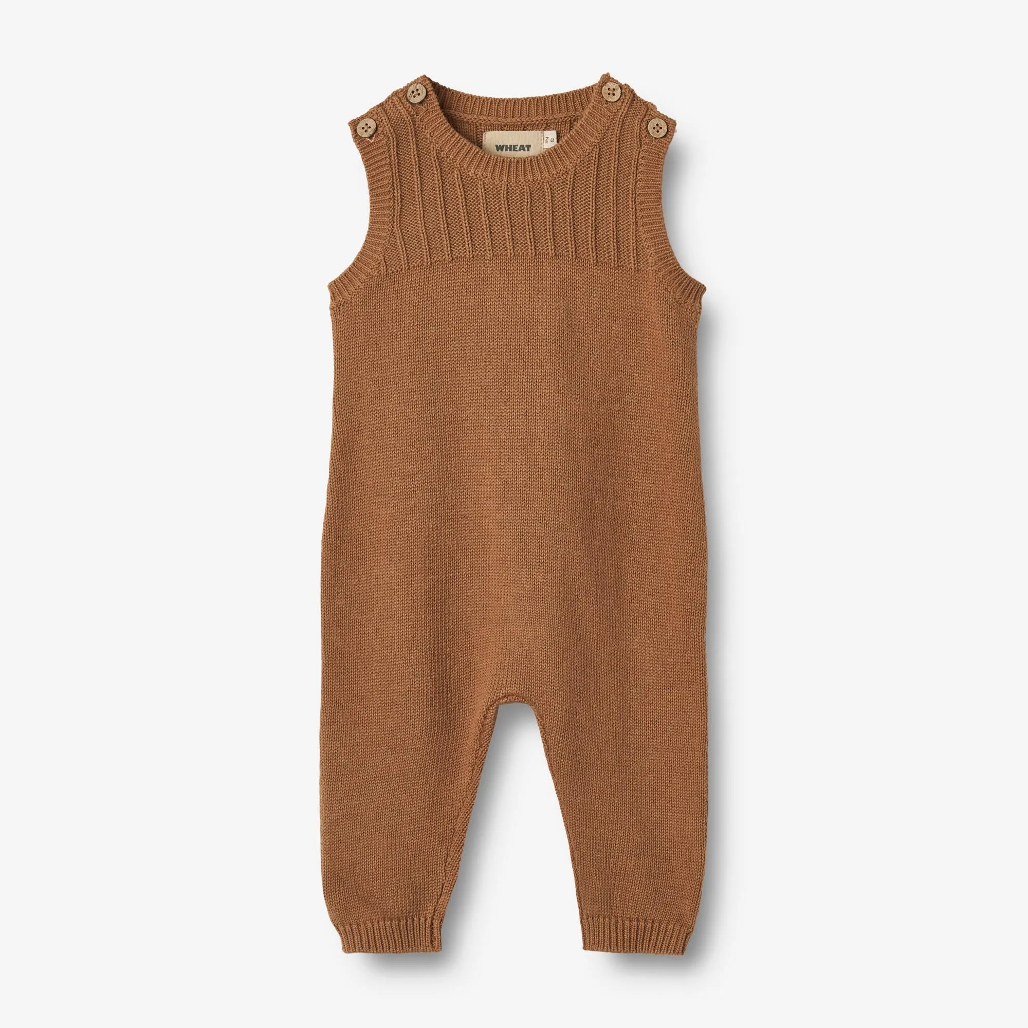 Knit Romper Vigge | Baby - caramel