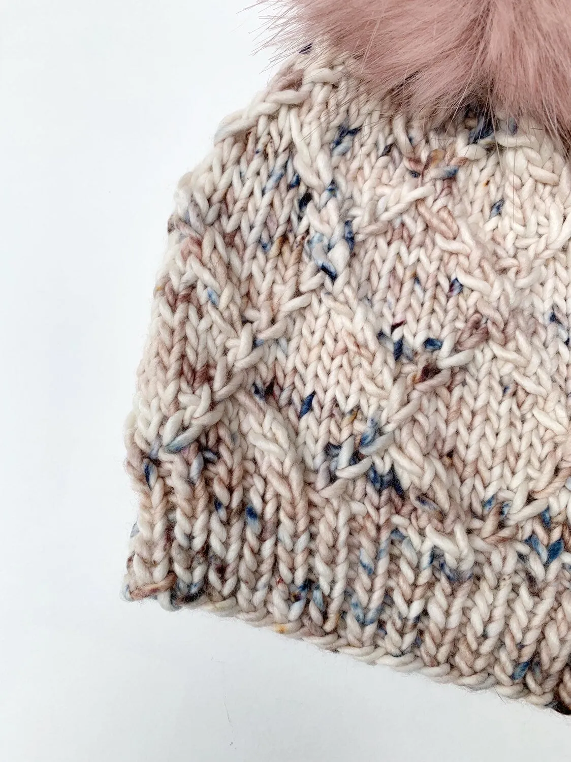 KNITTING PATTERN: Honeysuckle Hat, Cable Knit Hat Knitting Pattern for Super Bulky and Bulky Yarn