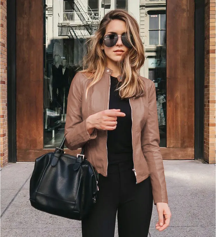 Leather suit jacket