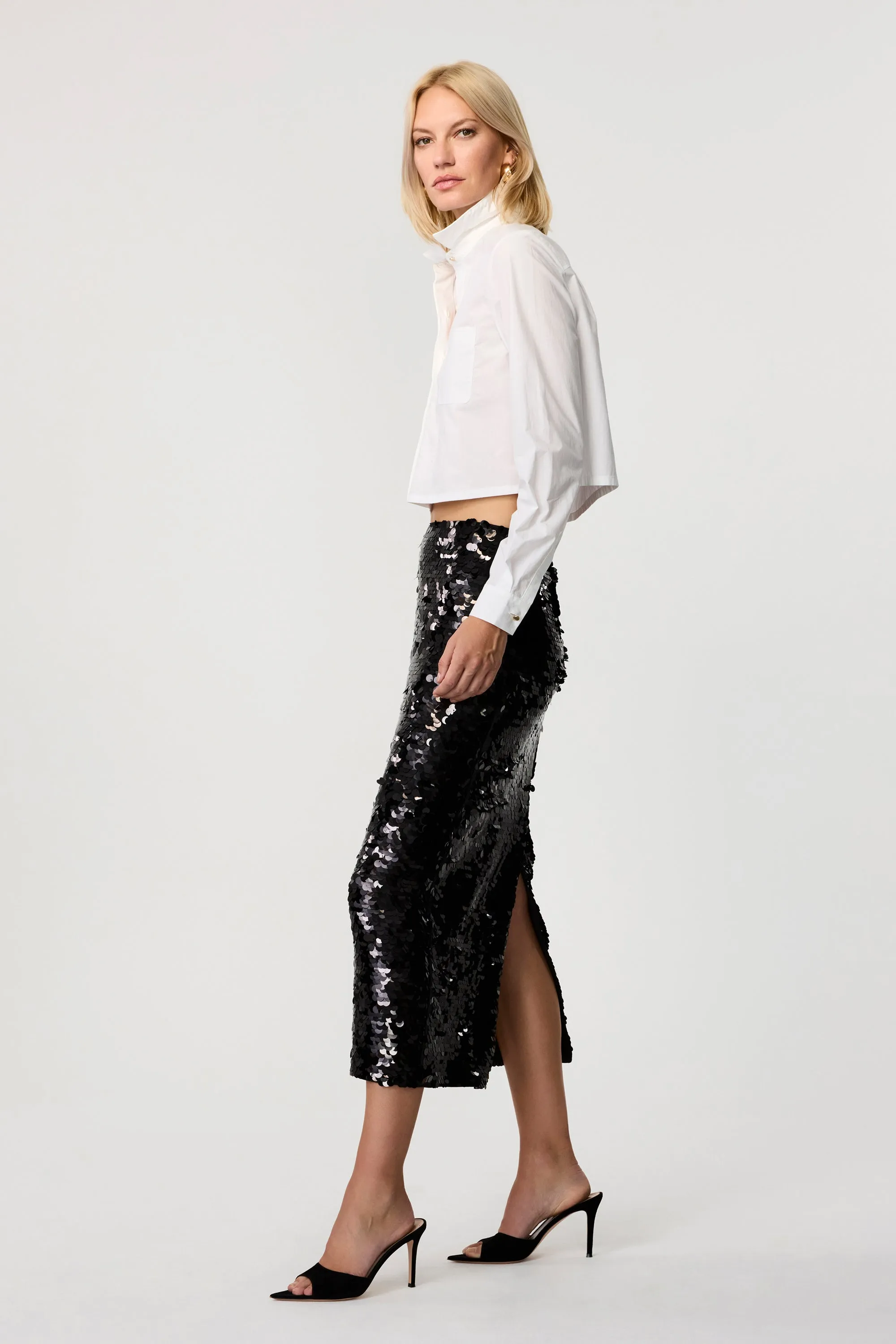 Leilani Pailette Pencil Skirt